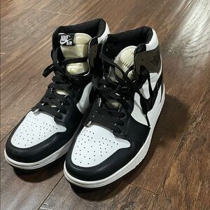 Nike Air High-Top Black and White Sneakers